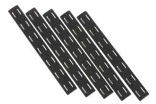 Bravo Company Manufacturing M-LOK rail panel kit comes with 5 black polymer rail covers